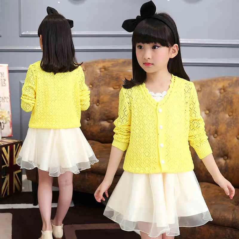 Тонкий кардиган для девочек модель 2017 года демисезонная куртка модный детский