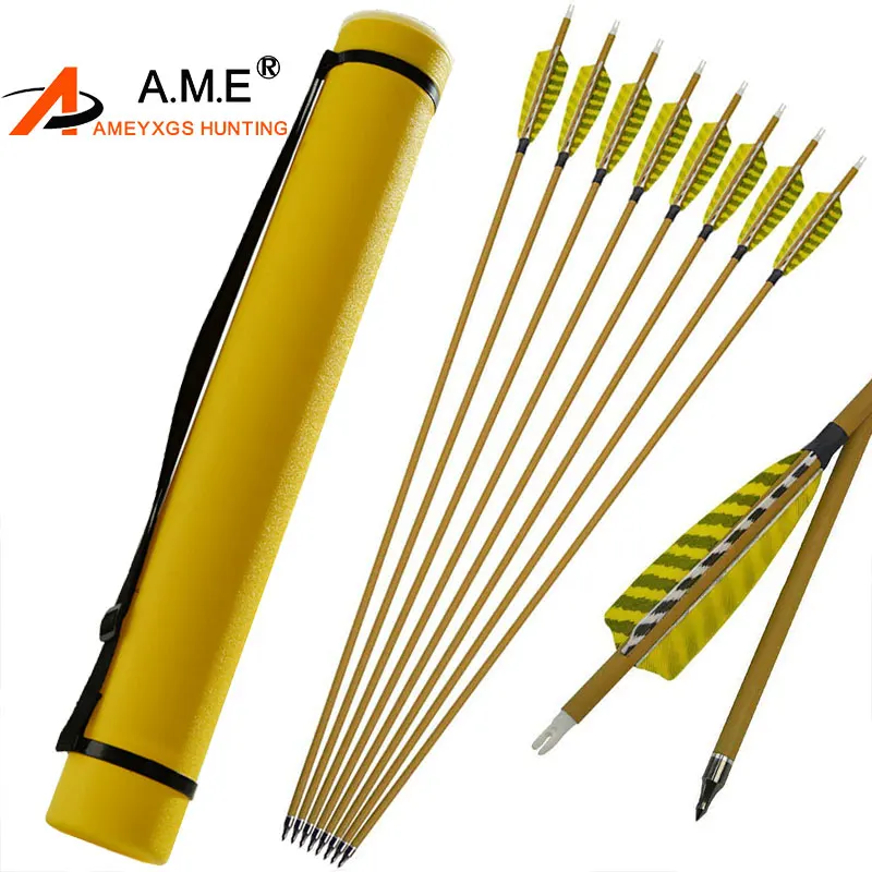 

12Pcs Archery 30'' Spine 450 ID6.2mm Mix Carbon Arrows 4" Feather Replaceable Arrow Point For Outdoor Hunting Accessories