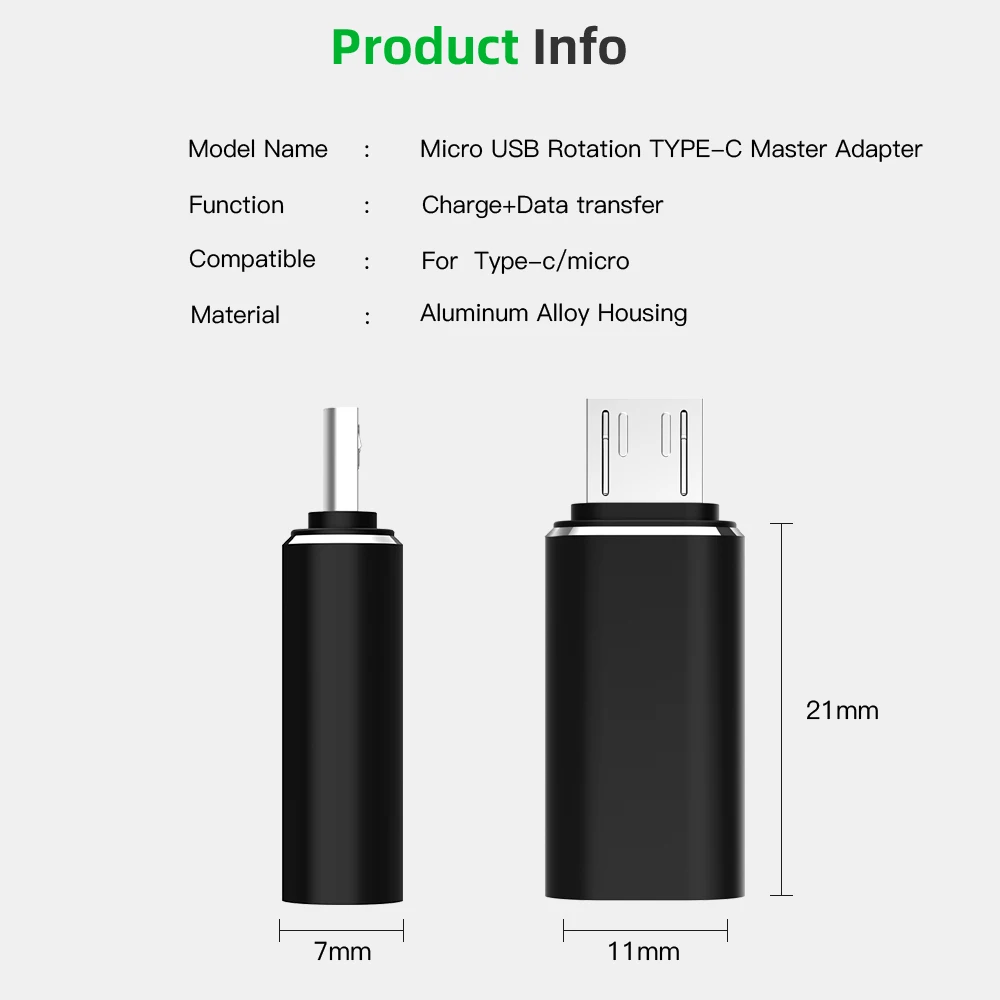 Type-C адаптер USB C к Micro USB кабель из сплава Micro USB штекер к type C Женский адаптер конвертер Разъем для телефона планшета