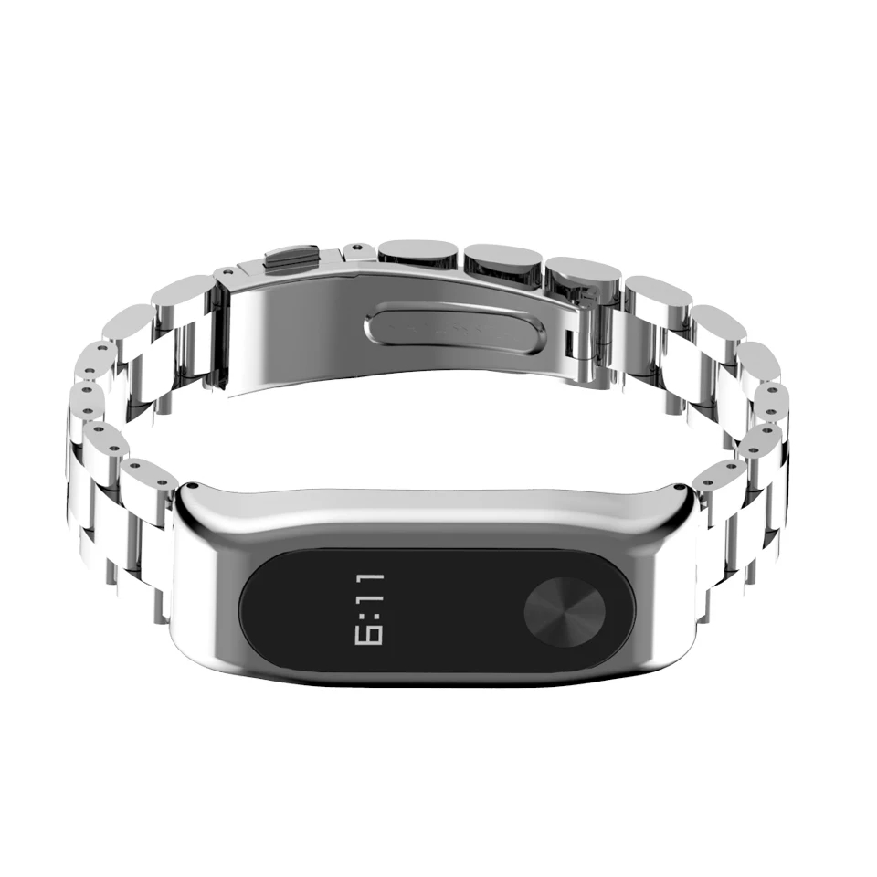 Металлический ремешок Mijobs для Xiaomi Mi Band 2 браслет из нержавеющей стали сменные