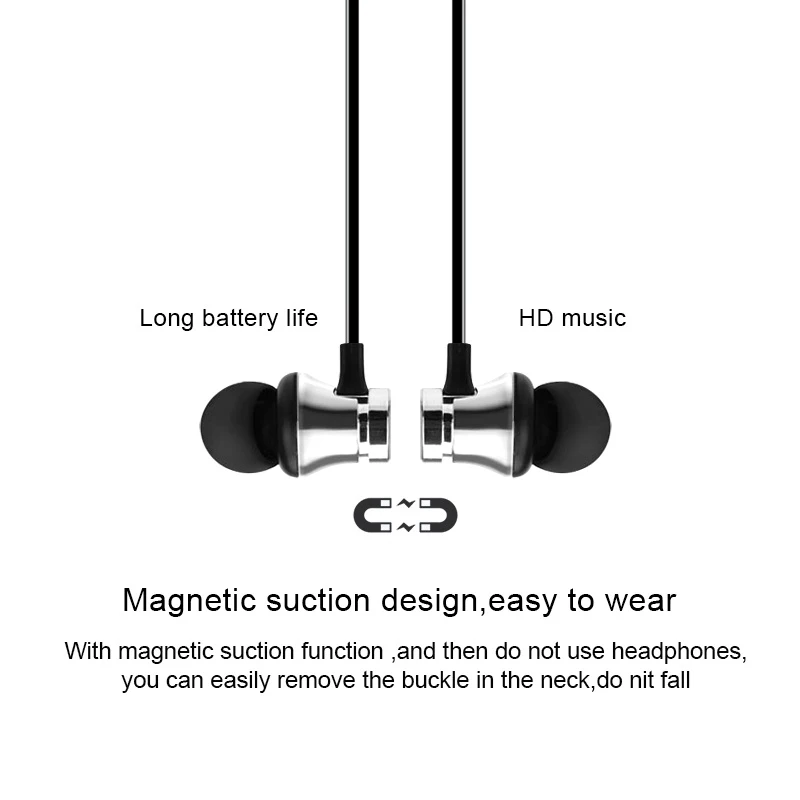 Rovtop магнитные музыкальные Bluetooth наушники XT11 Спорт бег Беспроводная Bluetooth гарнитура с микрофоном для IPhone 8X7 HUAWEI