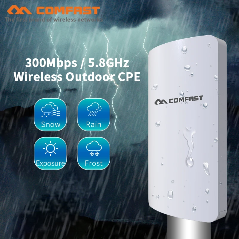 2pcs 3km long range High Power Outdoor CPE Wifi Repeater 5.8GHz 300Mbps Wireless Wifi Router AP antenna Bridge Nano station AP