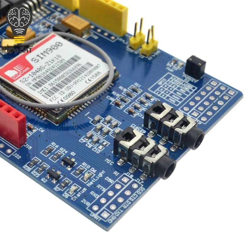 Комплект модуля WAVGAT SIM900 850/900/1800/1900 МГц GPRS/GSM для Arduino|Интегральные схемы| |