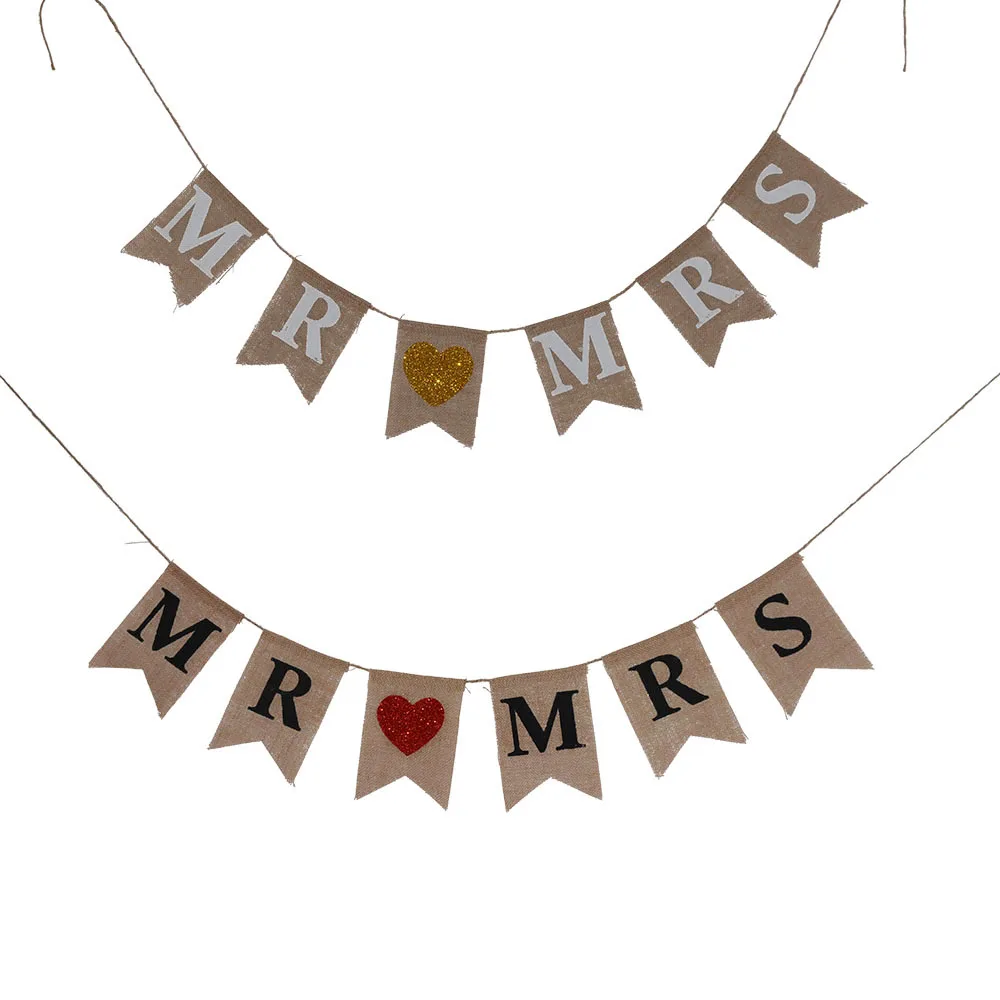 3 шт. свадебные флажки с надписью Mr Mrs | Дом и сад