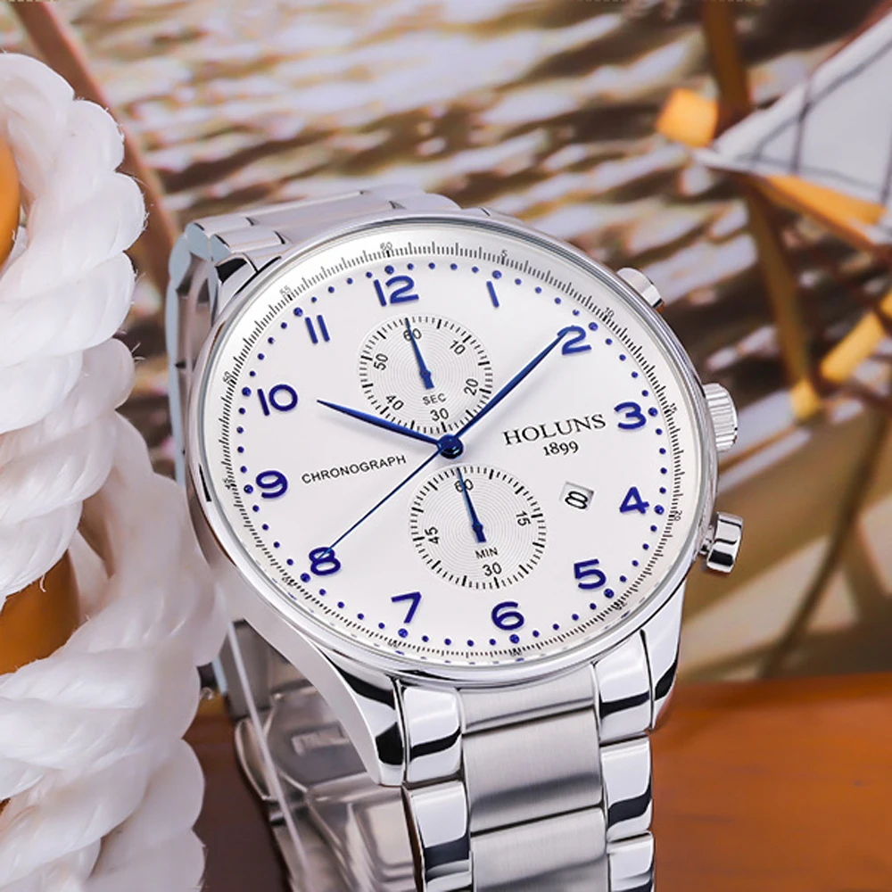 Holuns часы мужские спортивные топовый роскошный бренд хронограф
