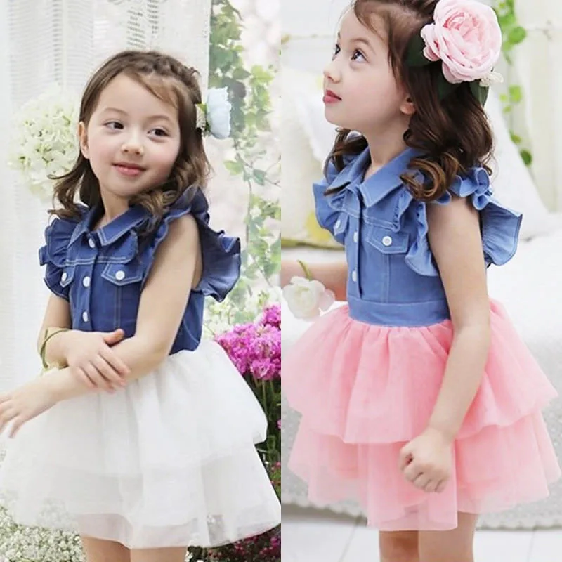 Платье-пачка из тюля для маленьких девочек летнее платье-пачка платье От 2 до 7 лет