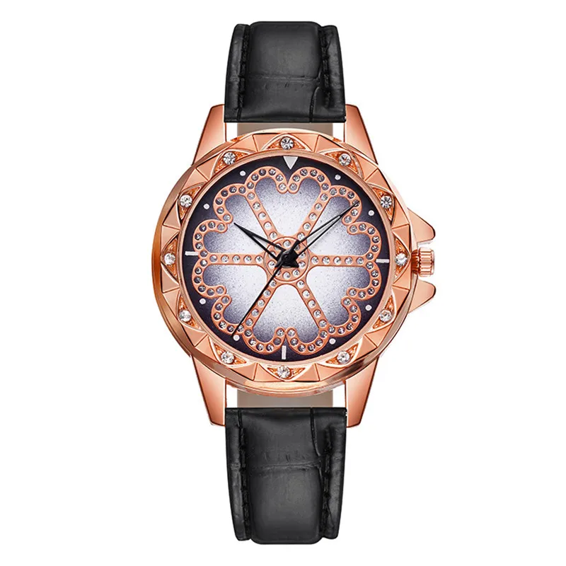 Элегантные Топ брендовые роскошные женские часы кожаные кварцевые уникальные со