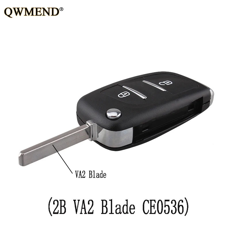 QWMEND VA2 Blade CE0536 модель дистанционного ключа Крышка для CITROEN C1 C2 C3 C4 C5 Berlingo Picasso