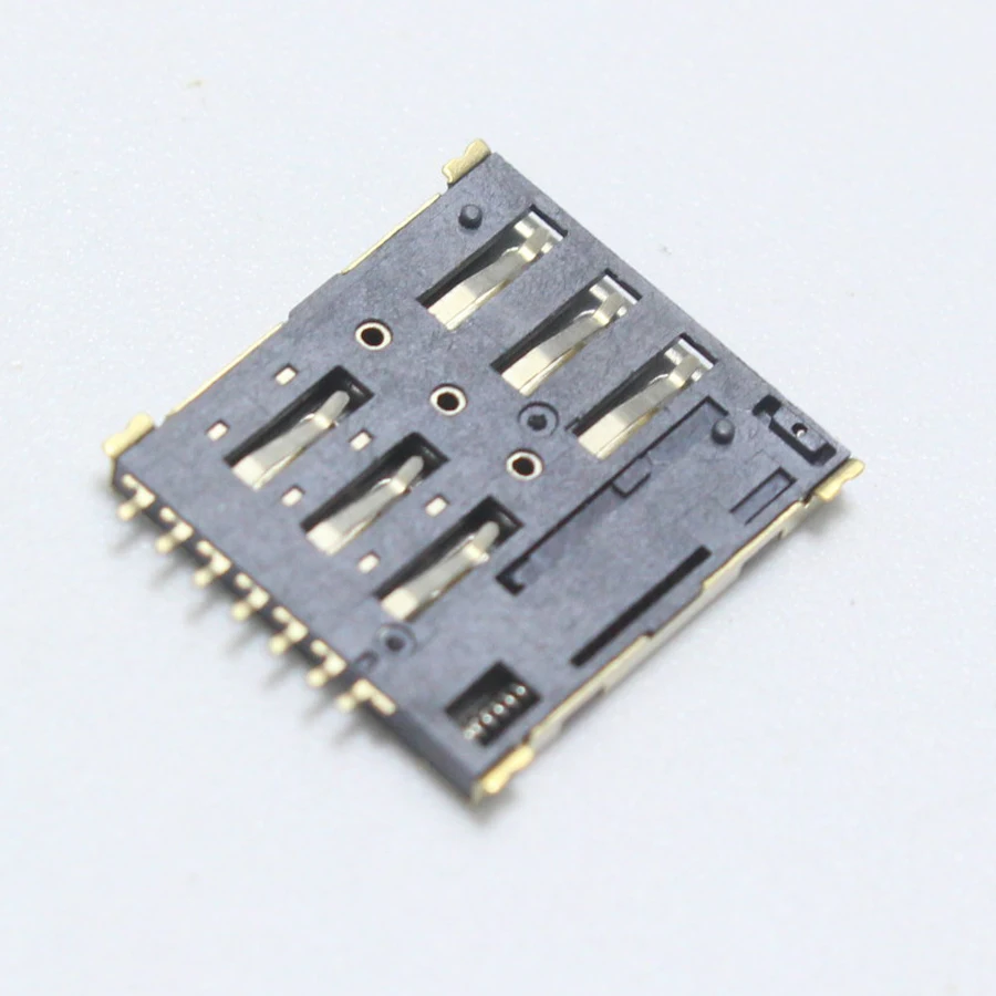 1 шт. само-пружинный Nano-SIM 7P Мини Микро Держатель карты слот бомба позолоченный Pin