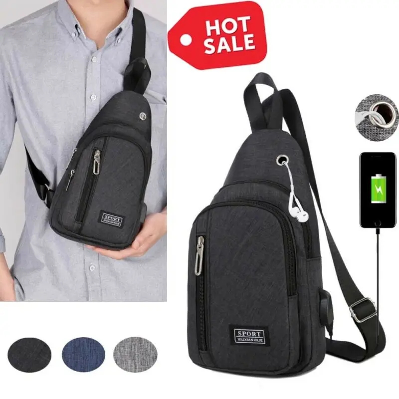 

Anti-Theft Men Chest Messenger Sling Bag Casual Shoulder Small Crossbody Bags
