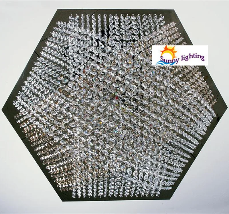 Поверхность шестиугольник Полный Кристалл светодиодные потолочные светильники