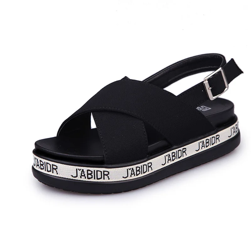 Модная женская летняя обувь на платформе женские босоножки танкетке с открытым