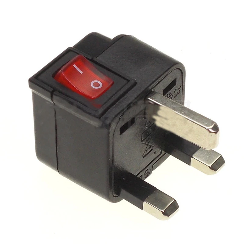 EU US UK AU Universal Power Plug Converter Travel Adapter With LED Main Switch Convert World Black | Электроника