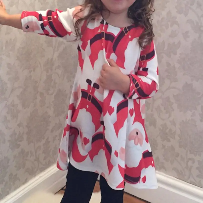 Рождественские костюмы для детей детское рождественское платье с длинными