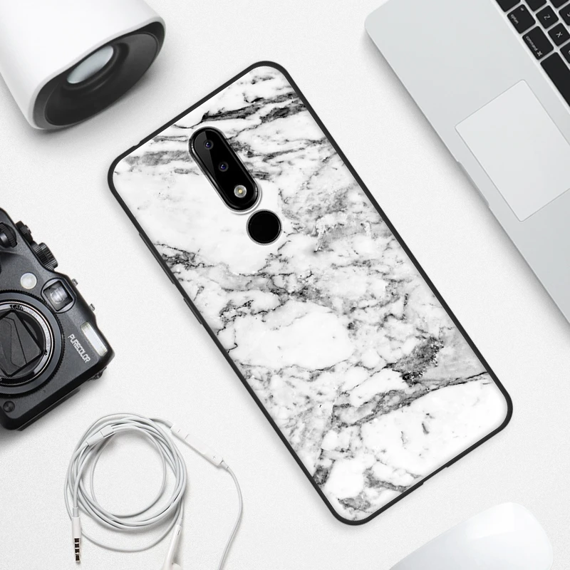 Для Nokia X5 TA-1109 purecolor камня и дерева зерна окрашены все включено Мягкие TPU shell