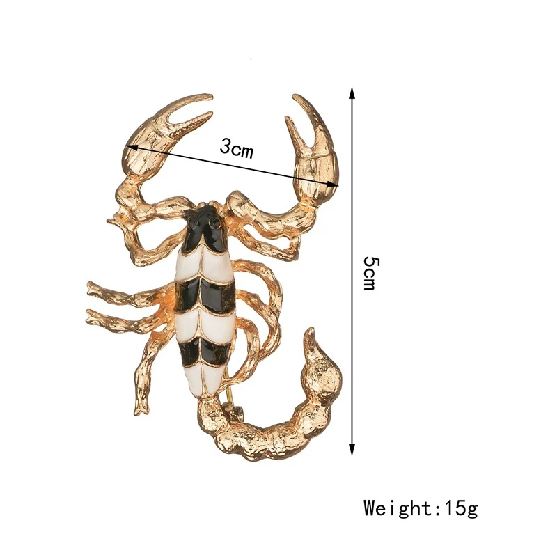 Мужская/Женская Брошь-Скорпион QianBei эмалированная брошь с кристаллами стразы