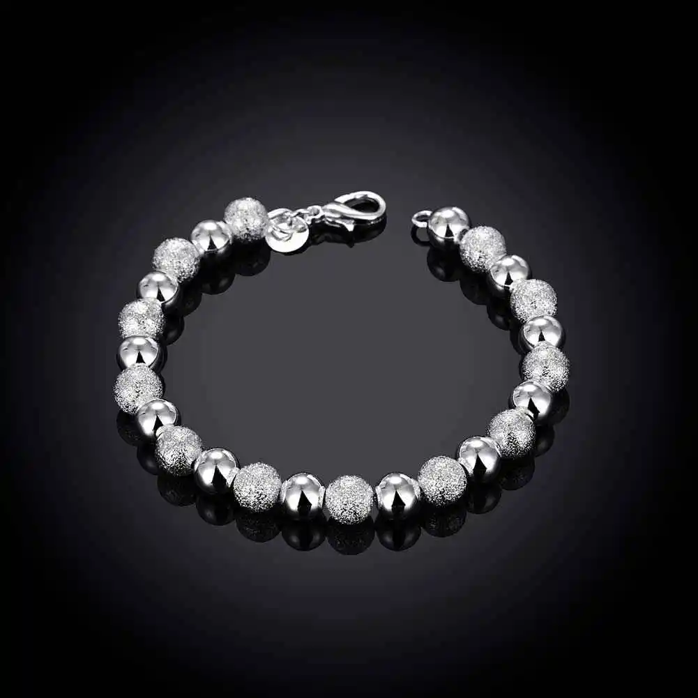 Хит продаж посеребренный ювелирный браслет изящный модный с бусинами Высокое