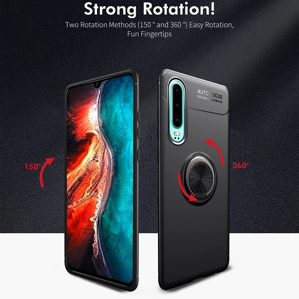 Чехол для Huawei P30 Pro автомобильный держатель подставка магнитный кронштейн кольцо