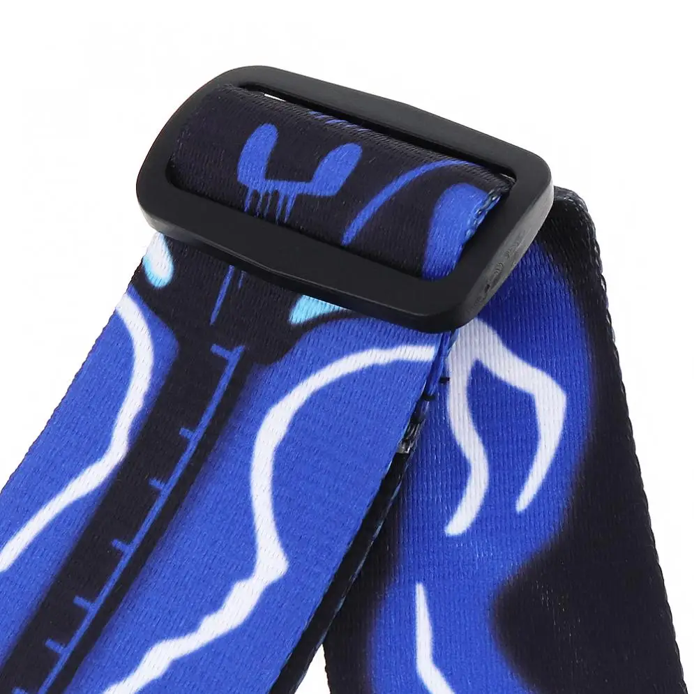 Регулируемый с принтом для гитары ремешок синим Lightning аппликацией изображением