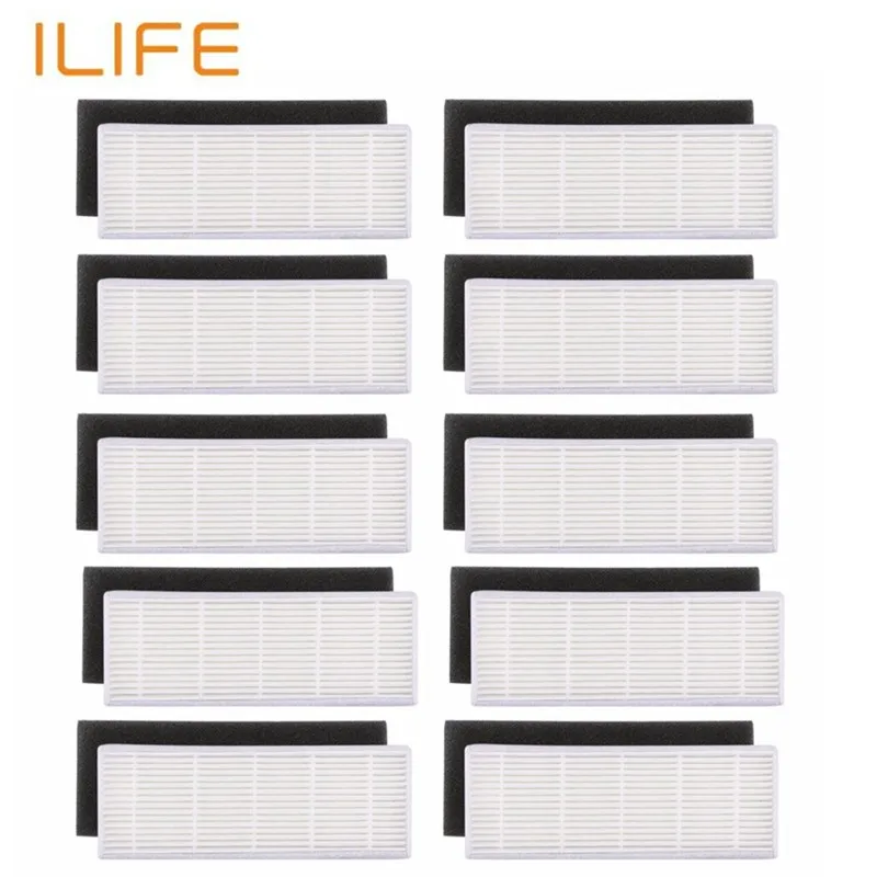 ilife-a6a8Filter20 Роликовая основная щетка HEPA фильтр боковые щетки для chuwi Ilife A8 A6 X620 X623 Запчасти для пылесоса аксессуары для замены - Цвет: ilife-a6a8Filter20