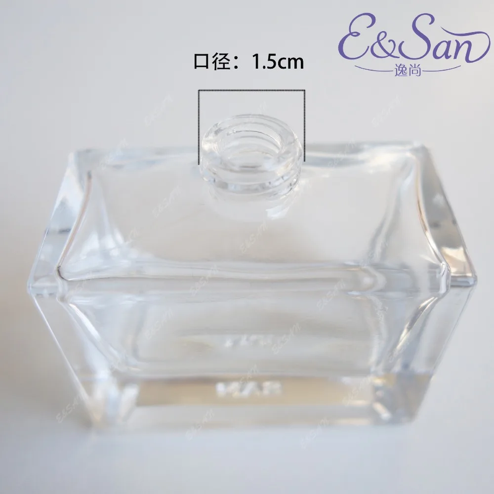 

30ML Flat Square Transparent Glass Perfume Spray Empty Bottle 2PCS/LOT