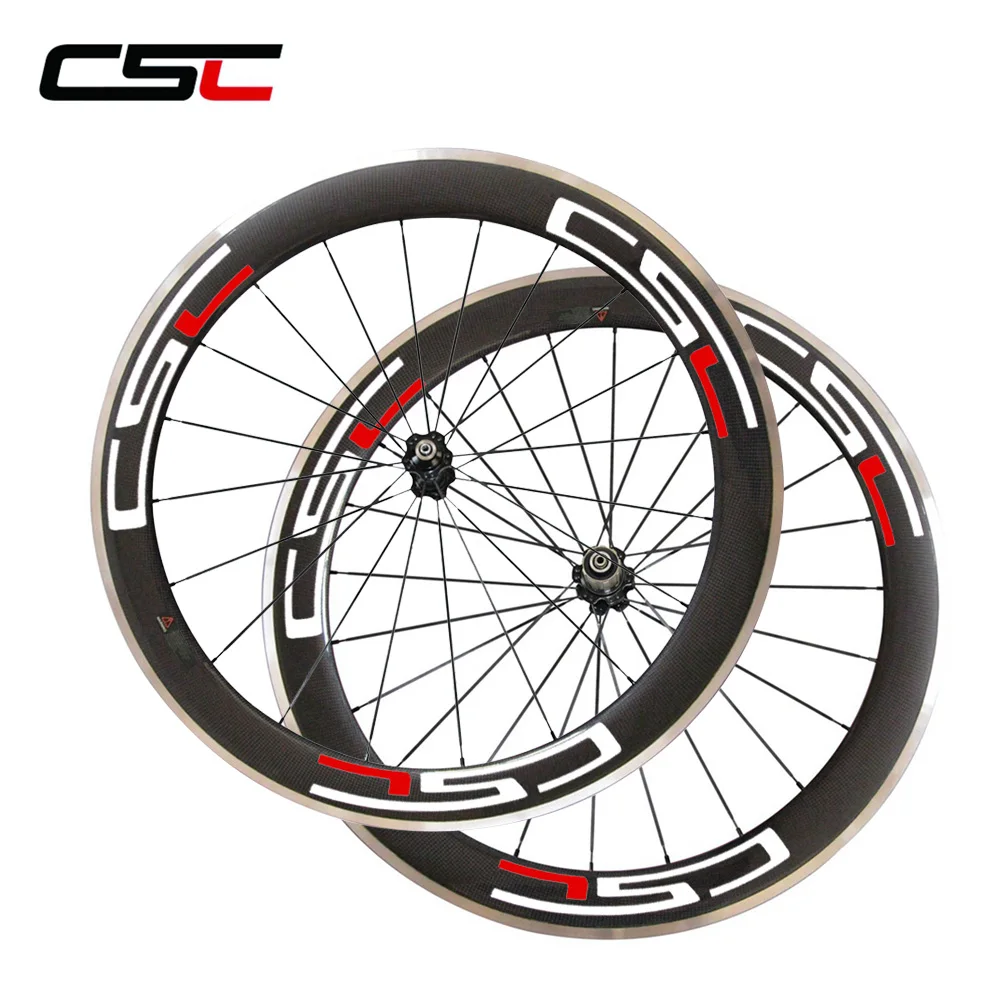 Клинчерные Углеродные велосипедные колеса с легированной тормозной дорожкой