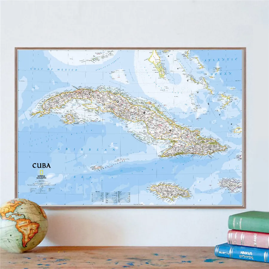 Карта с национальным географом Ближнего Востока карта Кубы нежная текстура