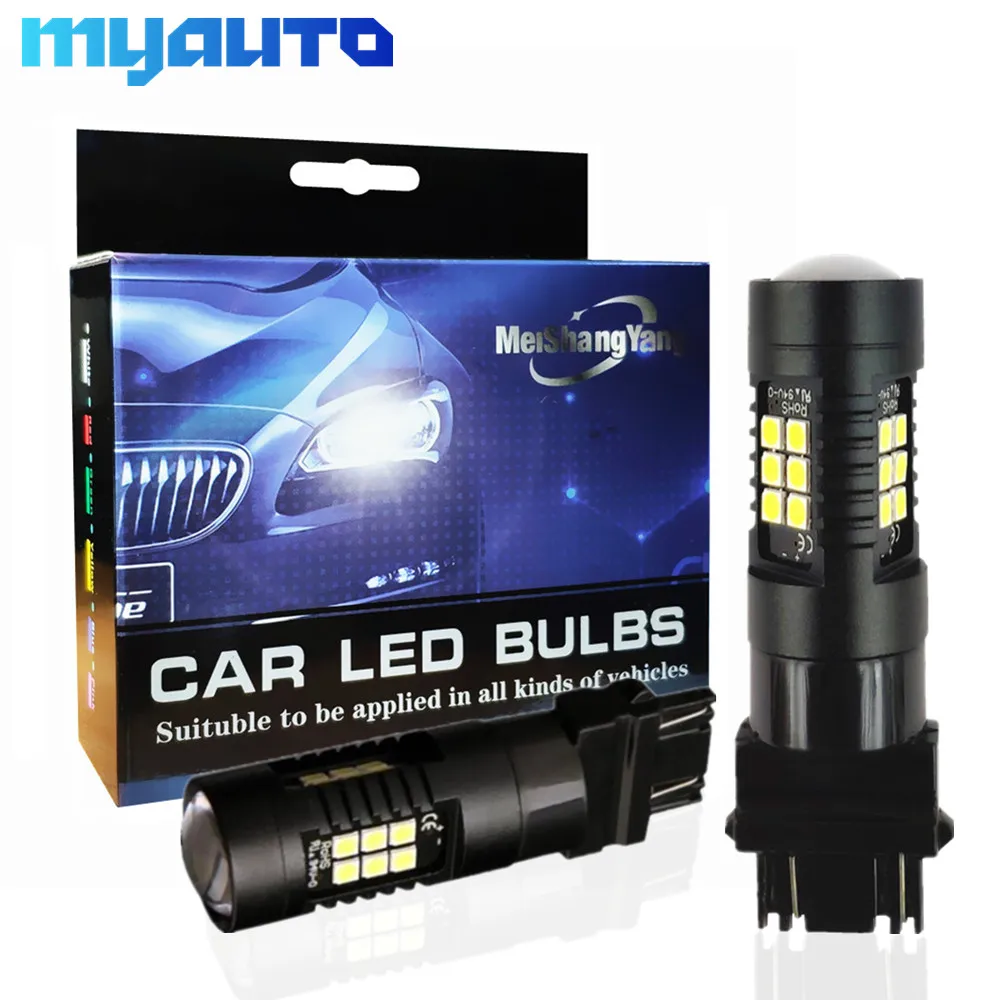 

2pcs 1200Lm T20 W21W LED W21/5W LED WY21W 7440 7443 LED Bulb T25 3157 3156 p27/7w Car Brake Reverse Light 12V Lamp Turn Signal