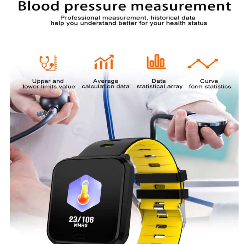 

IP68 Waterproof Smart Wristband Smart Watch Heart Rate Monitor Blood Pressure