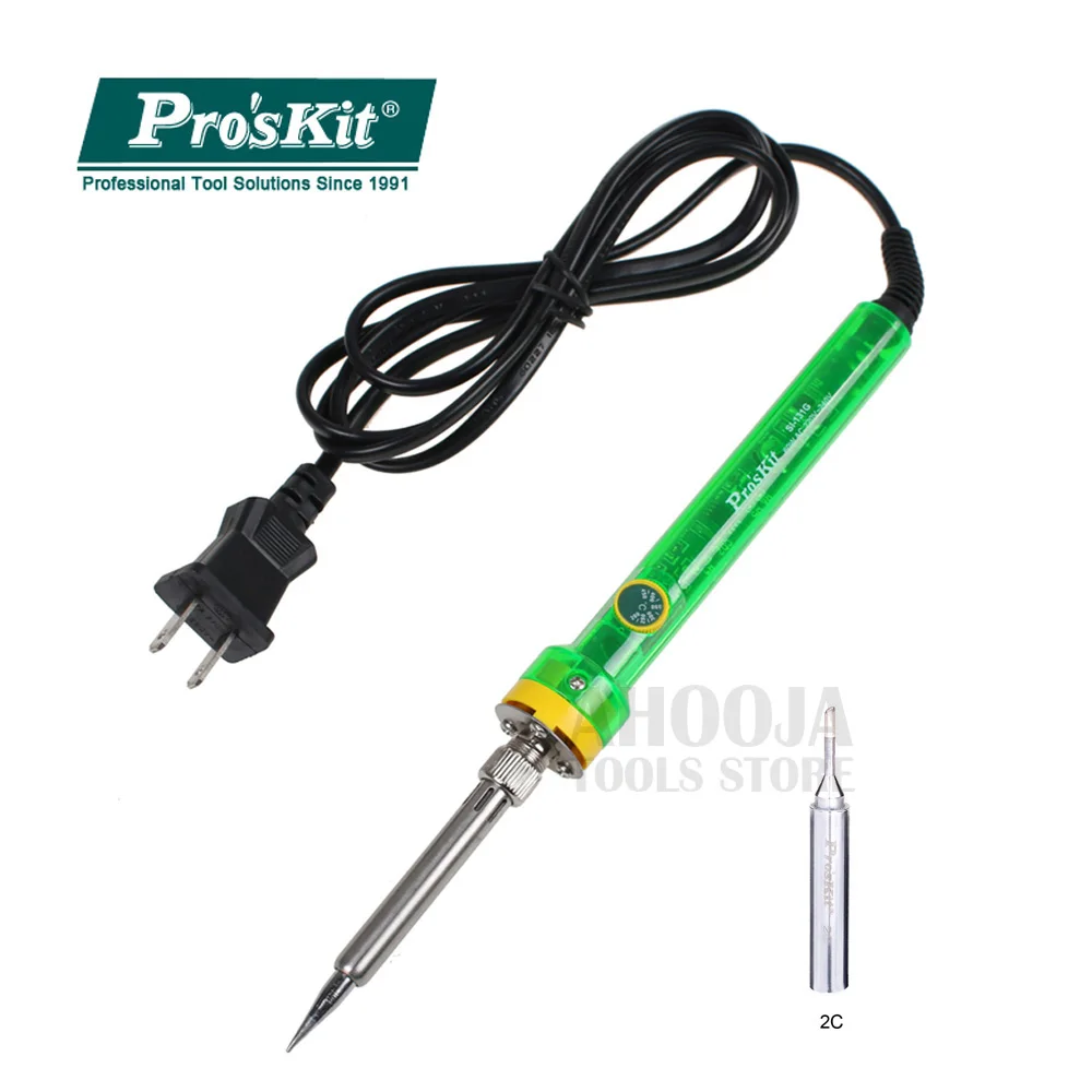 Package 4 Pro'skit SI-131G 60 Вт Электрический паяльник с регулируемой температурой сварочный паяльник паяльная станция с паяльниками - Цвет: Package 4