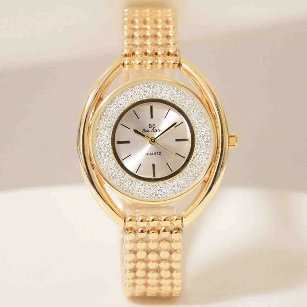 Часы наручные BS женские со стразами брендовые модные повседневные люксовые