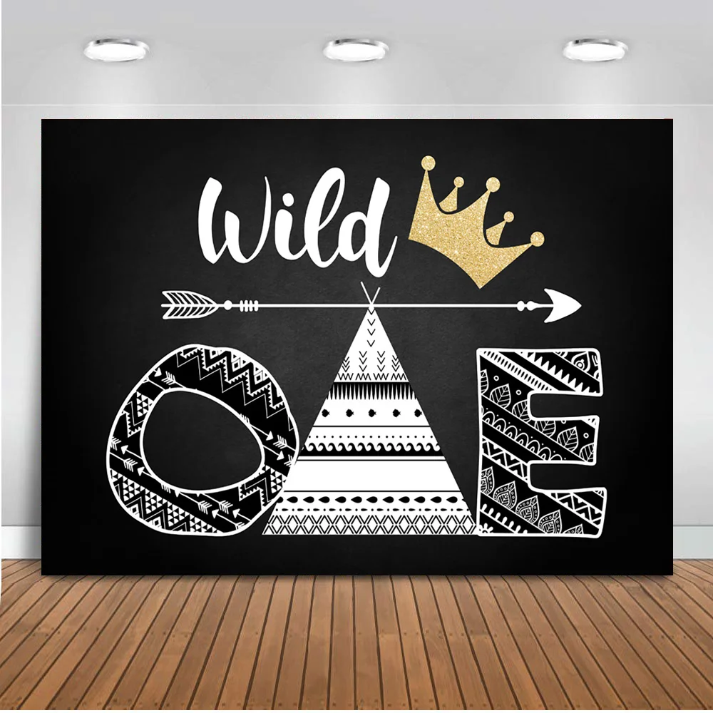 Wild One фон для фотостудии новорожденный детский душ лесной лес Вечерние Декорации баннер десертный стол фон