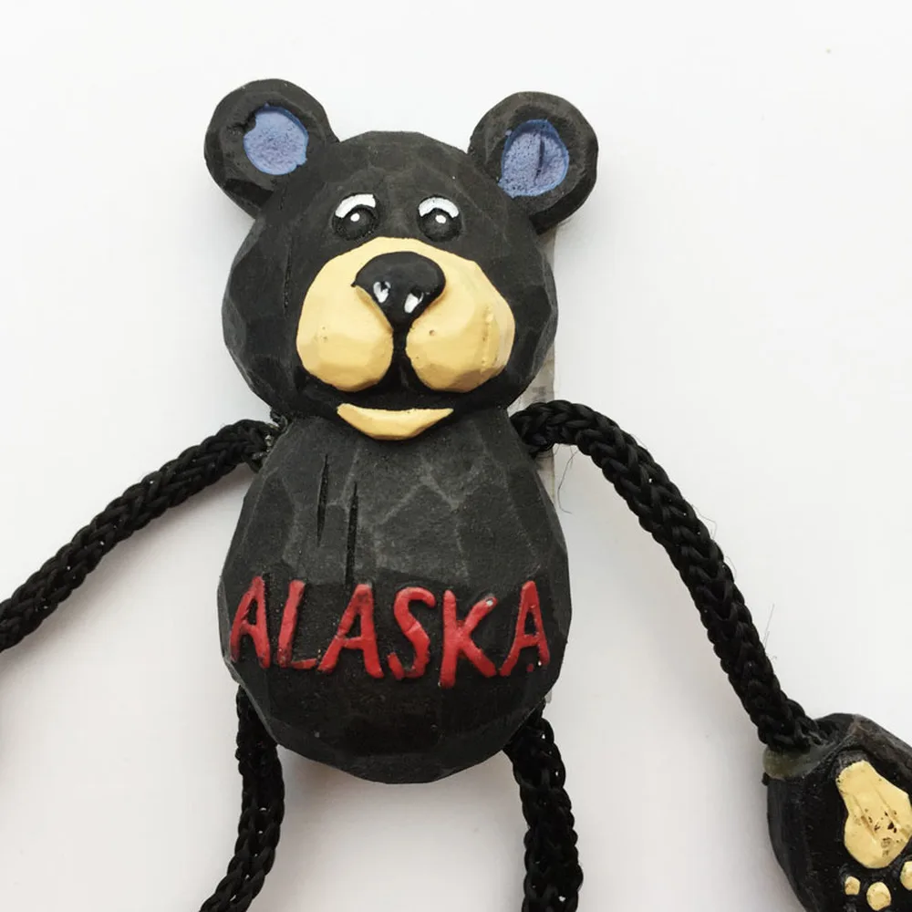 BABELEMI 1 шт. милые резиновые 3D Alaska Bear магнит на холодильник сувениры для путешествий