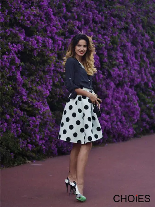 2015 осенне-зимняя повседневная плиссированная юбка средней длины в черный