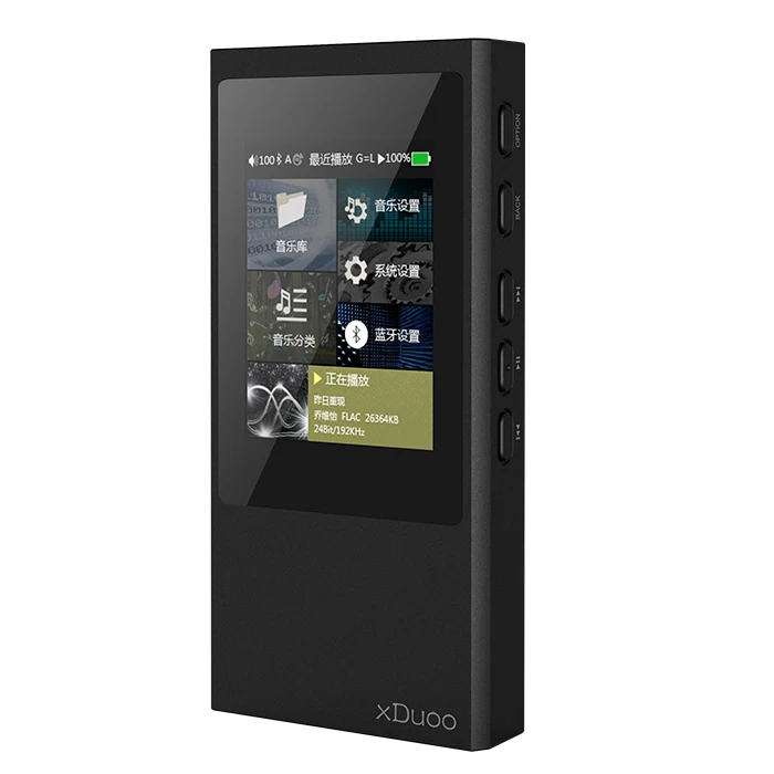 XDuoo X20 bluetooth MP3 плеер DSD без потерь HiFi музыкальный плеер 256G Поддержка bluetooth Amp PCM384kHz/32 бит OPA1612 DAC FLAC - Цвет: Черный