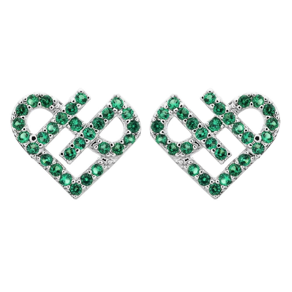 Simple and delicate heart-shaped zircon earrings fashionable female/girl in various colors ER-321 |