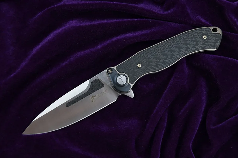 VENOM BONE DOCTOR M390 Титан CF Флиппер складной нож для кемпинга охоты выживания карманные кухонные ножи для фруктов EDC инструменты