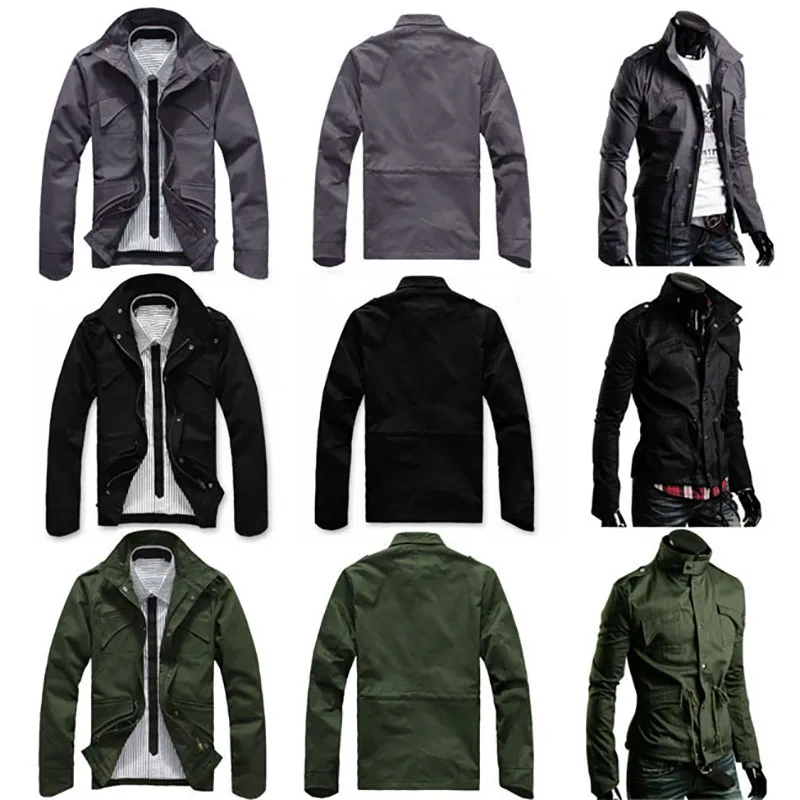 

Faroonee Men Autumn Bomber Jacket Long Sleeve Multi Pockets Jacket Casual Sportwear Coat Zipper Coat Hoodies Jackets Coat Y177