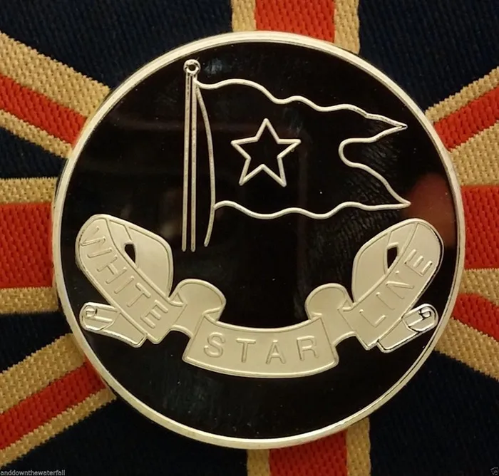 100 pcs/lot free shipping DHL 2017 Ship April 12 1912 RMS White Star Line Flag Gold Plated Titanic Coins | Дом и сад