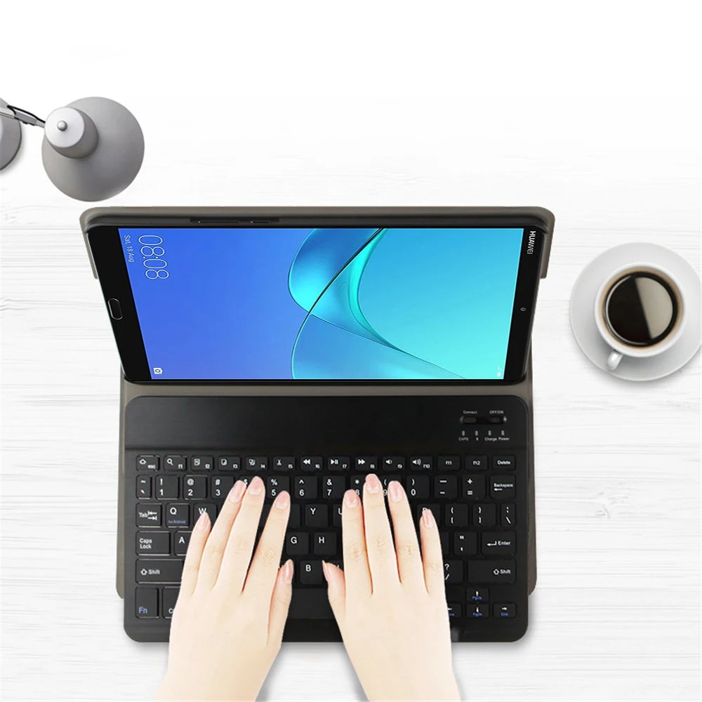 Bluetooth-клавиатура для планшета с кожаным чехлом протектор для huawei MediaPad M5 M5 Lite сопротивление падению Магнитная клавиатура Pad