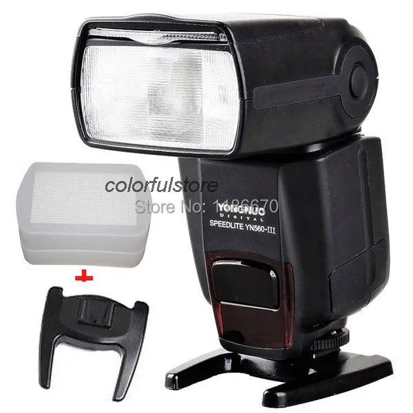 YongNuo YN560III YN 560III Flash Speedlite Speedlight для Canon Rebel T3 XS T5i T4i T3i T2i T1i XSi XTi XT DSLR Camera + Diffuser|speedlight for