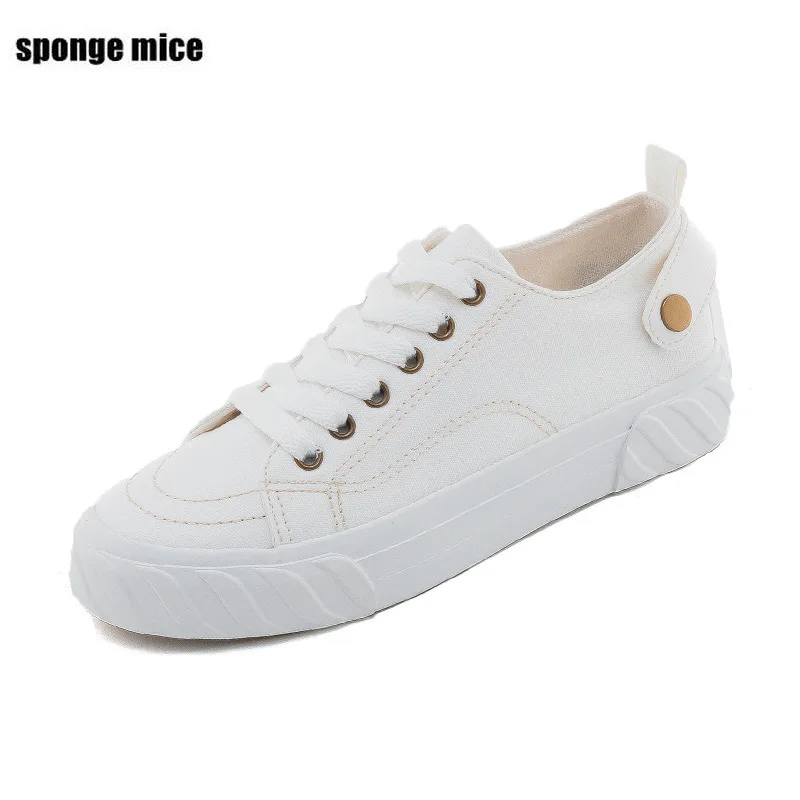 Новинка 2019 удобная повседневная обувь на плоской подошве парусиновая zapatos de mujer