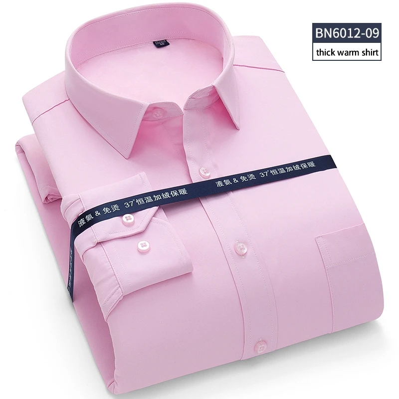 Зимнее платье shhirt теплый толстый модный бренд Camisa Masculina рубашка с длинными рукавами для мужчин обтягивающий официальный повседневная мужская рубашка больших размеров