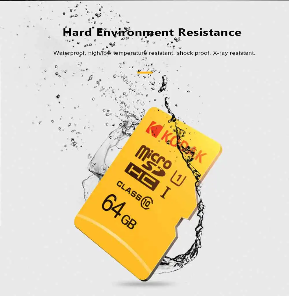 Флэш-карта памяти KODAK U1 128 Гб 64 ГБ 32 ГБ 16 ГБ Micro SD карта высокоскоростная память Micro SD карта TF/SD карта класс 10 tarjeta de