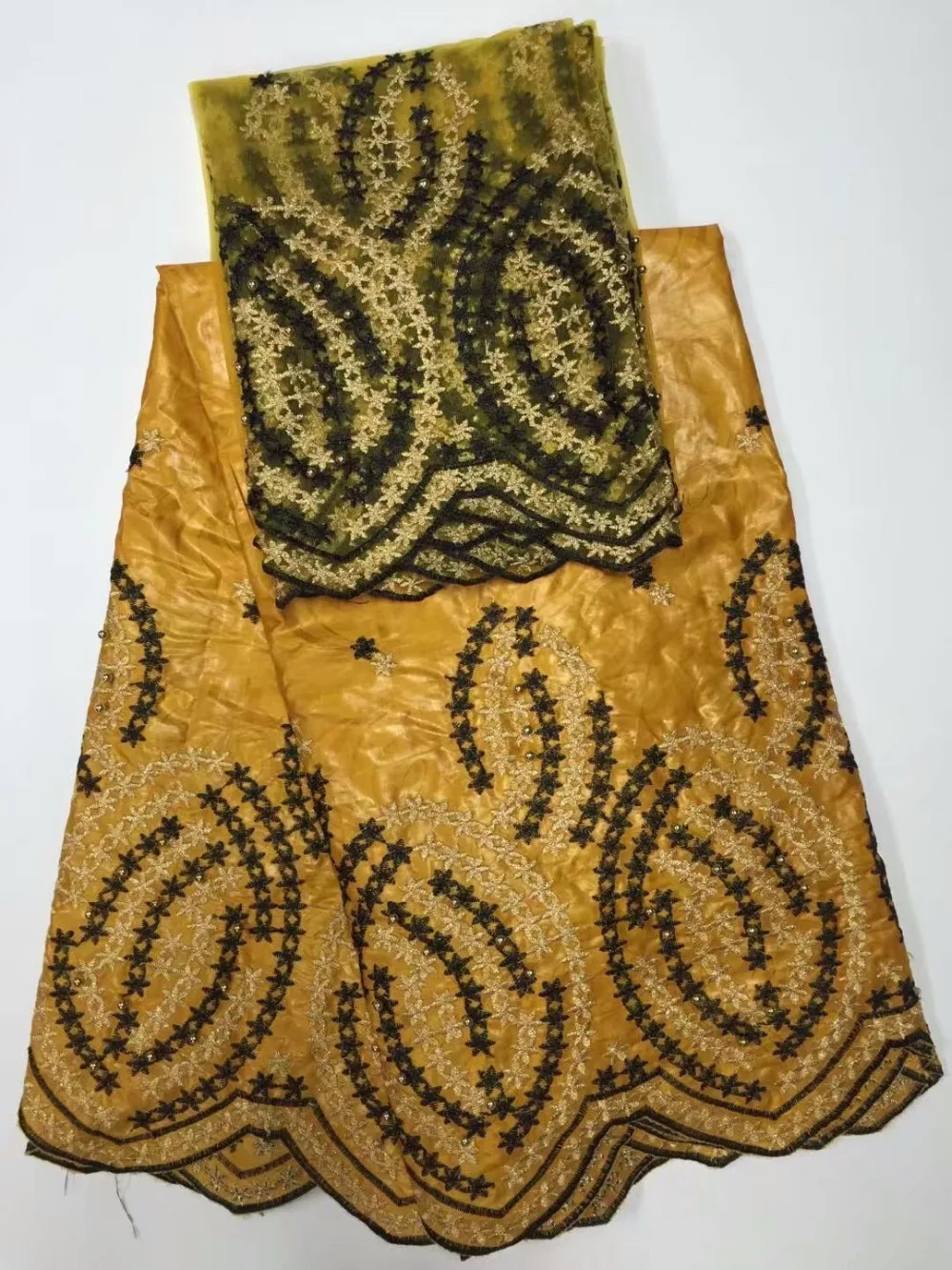 Последняя серия кружева бисер Оптовая Продажа 2017 Африканский лучший хлопок