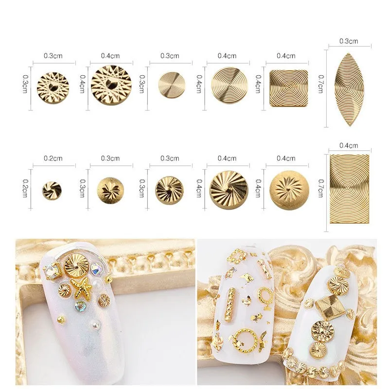 Корейские украшения с заклепками для дизайна ногтей модные металлическим узором