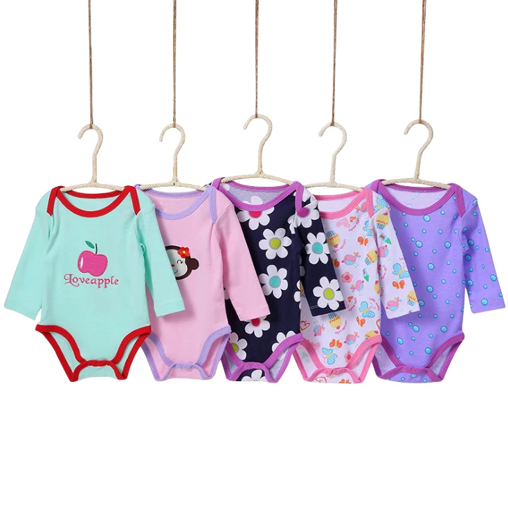 Одежда для малышей 5 шт./упаковка боди новорожденных милая одежда 0-24 месяцев