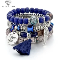 attractto blue handmade wings bracelets for women tassel bracelet charms bohemian jewelry friendship bracelets sbr190154