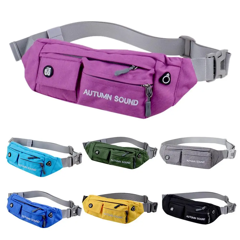 Мужские и женские простые водонепроницаемые нейлоновые спортивные поясные