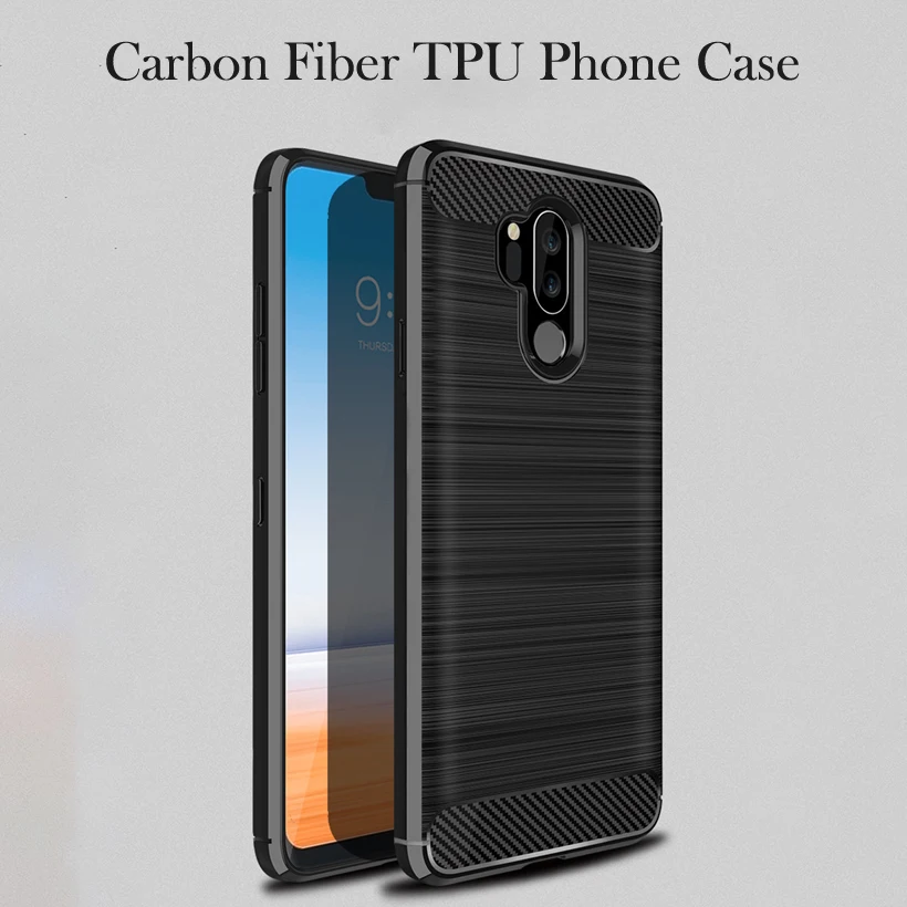 Carbon Fiber Silicone Cases For LG K40 K50 Q60 X5 Q9 One K8 K12 Plus X4 2019 LV3 2018 K30 K11 Alpha K10 G7 G8 ThinQ Covers |